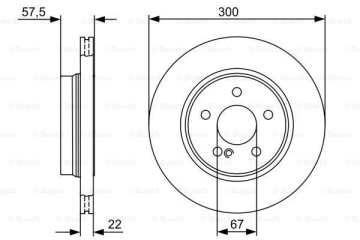 FREN DISKI ARKA MERCEDES W204 S204 C207 A207 Marka : BOSCH