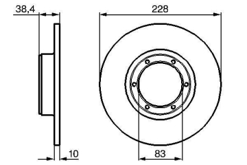 ÖN FREN AYNASI R12 -TOROS R5 75/85 227.5x10x6DL 0986478103 Marka : BOSCH