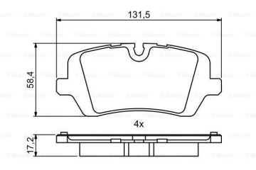 FREN BALATASI ARKA DEFENDER L663 19 DISCOVERY 5 L462 16 R.R 4 VOGUE L405 12 R.R SPORT 2 L494 13 18 Marka : BOSCH