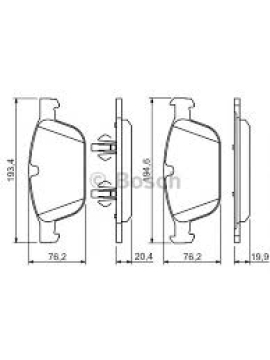 ÖN BALATA VOLVO XC60 D3 2008-2017 D4 12-17 D5 08-15 T5 2010-1207 T6 AWD 2008-2017 156 Marka : BOSCH