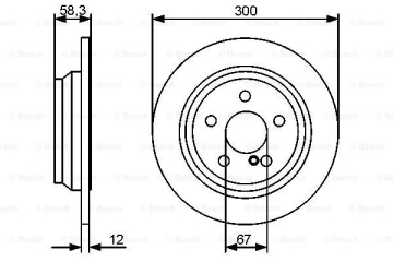 FREN DISKI ARKA MERCEDES S-CLASS W221 C216 Marka : BOSCH