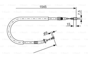 FREN HALATI ARKA 1545mm MERCEDES SPRINTER 901 904 95 06 Marka : BOSCH