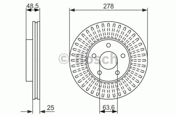 ON FREN AYNASI DISK FOCUS III 11 FOCUS II 04 11 C MAX 03 07 VOLVO C30 06 12 C70 II 06 13 S40 II 04 12 V50 05 12 278x25x5DLxHVLI Marka : BOSCH
