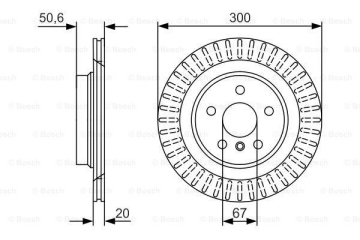 FREN DISKI ARKA BMW F39 F40 F48 F44 F45 F46 MINI F54 F60 Marka : BOSCH