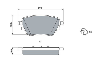 FREN BALATASI ARKA MERCEDES W177 W247 C118 Marka : BOSCH