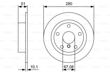 FREN DISKI ARKA BMW F40 F44 F46 F48 F39 I3 MINI F54 F56 F60 Marka : BOSCH