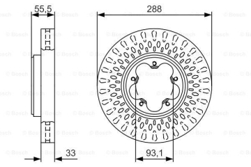 ON FREN DISKI AYNASI TRANSIT CUSTOM V362-V363 12 ARKA TEK TEKER CAP 288 33 Marka : BOSCH