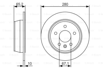 FREN DISKI ARKA MERCEDES VITO W638 96 03 Marka : BOSCH