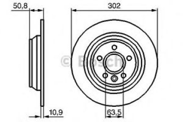 ARKA FREN DISK AYNASI MONDEO IV S MAX GALAXY 07 14 KUGA I 08 12 / EVOQUE 12-18 302mm Marka : BOSCH
