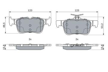 ARKA FREN BALATASI GALAXY III 15 MONDEO V 14 S-MAX 14 KUGA II-III 14 FOCUS IV 17 Marka : BOSCH
