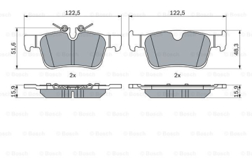 ARKA BALATA VOLVO S90 2.0D3 2.0D4 2.0D5 2.0T5 2.0T6 2016 V90 2016 XC60 17 V60 16 İNÇ JANT Marka : BOSCH