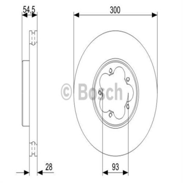 ON FREN DISK AYNA TRANSIT V348 3.2 200PS 06 / A.CEKER OLCU 300 28 Marka : BOSCH