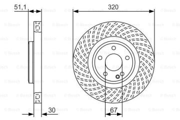 FREN DISKI ON MERCEDES X117 W176 W246 C117 X156 Marka : BOSCH