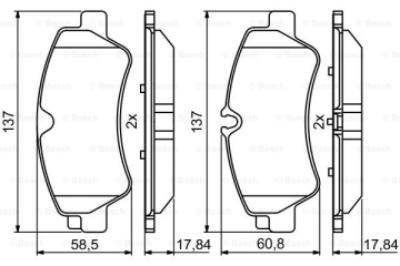 ARKA BALATA FORD TOURNEO CUSTOM-TRANSIT CUSTOM 2.2 TDCI 12 KABLOSUZ Marka : BOSCH