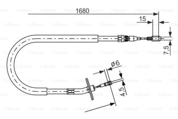 FREN HALATI SAG ARKA 1680mm MERCEDES SPRINTER 901 904 95 06 Marka : BOSCH