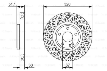 FREN DISKI ÖN MERCEDES X156 W176 W246 C117 Marka : BOSCH