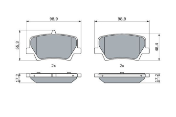 ARKA BALATA VOLVO XC40 D3 D4 T3 T4 T5 2018 Marka : BOSCH
