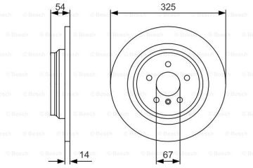 FREN DISKI ARKA MERCEDES W166 C292 Marka : BOSCH