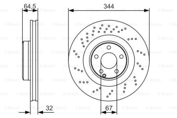 FREN DISKI ON MERCEDES W212 S212 R172 Marka : BOSCH