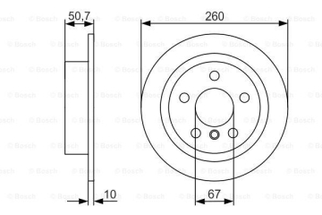 FREN DISKI ARKA MINI F54 F55 F56 F57 Marka : BOSCH