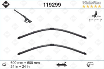 SILECEK SUPURGESI TAKIMI 600mm / 600mm MERCEDES W204 S204 C204 C218 X218 W212 S212 C207 A207 SWF Marka : VALEO