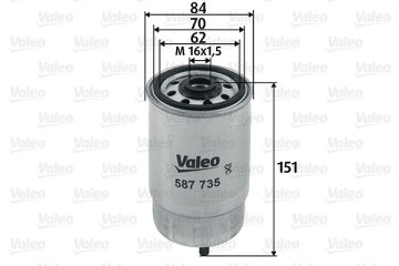 YAKIT FİLİTRESİ ACCENT ERA-GETZ-İ30-SANTE FE-SONATO V-SORENTO 1.5-2.0-2.2-2.5 CRDI Marka : VALEO