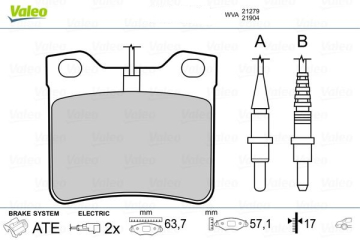 FREN BALATASI ARKA MERCEDES W638 B901 B902 . PEUGEOT 406 605 Marka : VALEO