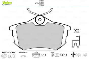 ARKA BALATA CARISMA COLT 1.3-1.5 VOLVO S40 1.6-1.8-2.0-2.0T V40 95-04 Marka : VALEO