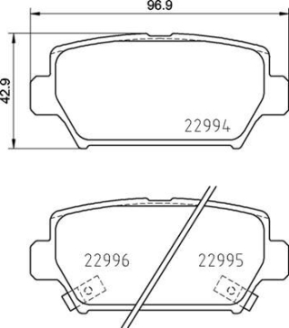 DİSK FREN BALATASI ARKA MITSUBISHI ECLİPSE CROSS 1.5 10/17 Marka : VALEO
