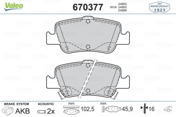 ARKA BALATA AURIS-COROLLA 1.4D4D 1.4 VVTI-1.6 VVTI-1.8 2.0D-4D-2.2D 07 12 1.3 1.6 13 Marka : VALEO