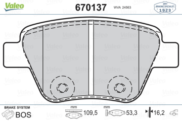 ARKA BALATA CADDY-GOLF6-JETTA-A3-OCTAVIA-SUPERB 10 GDB1841 Marka : VALEO
