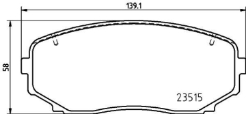 DİSK FREN BALATASI ÖN MITSUBISHI ECLİPSE CROSS 1.5 10/17 MITSUBISHI OUTLANDER 1.5 09/18 Marka : VALEO