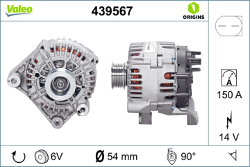 ALTERNATOR SARJ DINAMOSU 12V 150A BMW M47 M57 E39 E46 E83 E53 Marka : VALEO