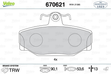 ARKA BALATA VOLVO V70 2.0T 2.3 2.5 XC70 2.4T S70 740 760 780 940 S90 V90 Marka : VALEO