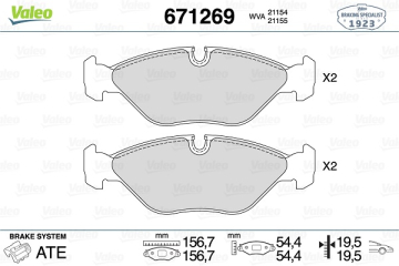 ÖN BALATA SAAB 900 2.016V 2.0T 9000 2.0 2.3 3.0 Marka : VALEO