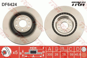 ÖN FREN AYNASI DOBLO 1.3DMTJ-1.4-1.6 DMTJ-2.0DMTJ 2010 COMBO 2012 16 JAN 305x28x5DLxHAVALI Marka : TRW