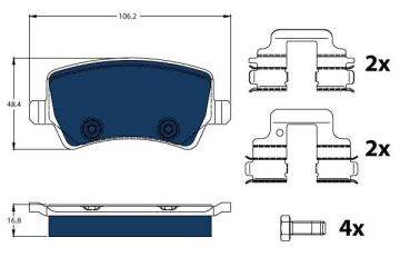 ARKA DİSK BALATA ELEKTRİKLİ ARAÇLAR İÇİN VOLVO V60 I 155-157 Marka : TRW