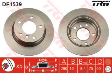 FREN DISKI ARKA BMW E36 91 98 E46 97 05 Marka : TRW