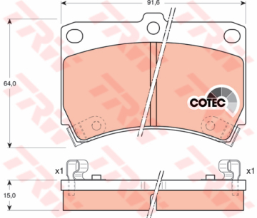ÖN BALATA MAZDA 323 1.3 89-94 323 1.6 1.7 1.8 89-94 323 1.5 96 121 1.3 90-96 Marka : TRW