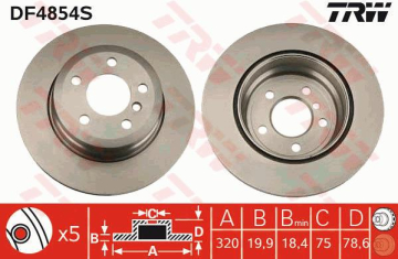 FREN DISKI ARKA BMW X5 E70 LCI F15 X6 E71 F16 Marka : TRW