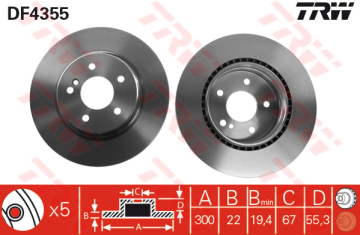 FREN DISKI ARKA MERCEDES W202 W203 CL203 S203 C208 C209 A208 A209 W210 R170 Marka : TRW
