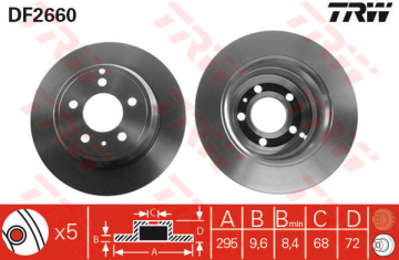 ARKA FREN AYNASI VOLVO 850 91-96 C70 97-05 S70 97-00 V70 97-00 XC70 97-02 295X5DL Marka : TRW