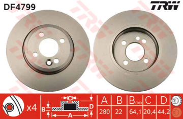 ÖN FREN AYNASI HAVALI MİNİ R50.R53 ONE-COOPER-COOPER D 06 CLUBMAN 1.6-1.6D 07 Marka : TRW