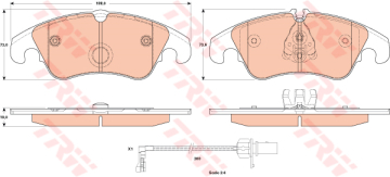 ÖN BALATA FİŞLİ AUDI A4-A5-A6-A7-Q5 2008 Marka : TRW