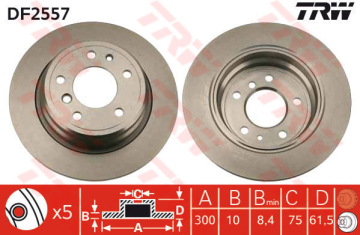 FREN DISKI ARKA BMW E34 90 95 Marka : TRW
