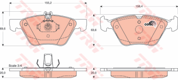 FREN BALATASI ON MERCEDES W210 W211 S211 C208 A208 Marka : TRW