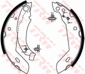 PABUÇLU FREN BALATASI ARKA CLIO I 1990-1998-RAPID 1985-1998-SUPER 5 1984-1996-11 1983-1988-19 I 1988 Marka : TRW