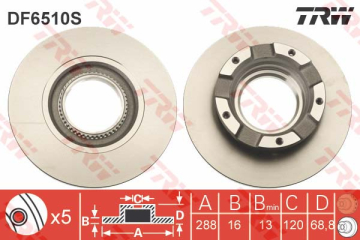 ARKA FREN DISK AYNASI TRANSIT CUSTOM V362 2.2TDCI 12 CAP 288 16 Marka : TRW