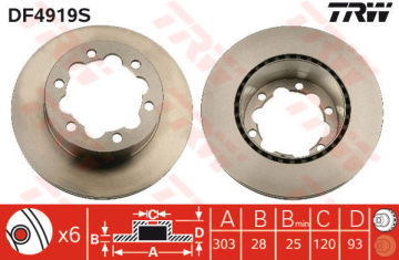 FREN DISKI ARKA CIFT TEKER MERCEDES SPRINTER B906 B907 . VW CRAFTER 30-35-50 Marka : TRW