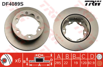 FREN DISKI ARKA MERCEDES SPRINTER B901 B904 . VW LT 28-35-46 CIFT TEKER Marka : TRW